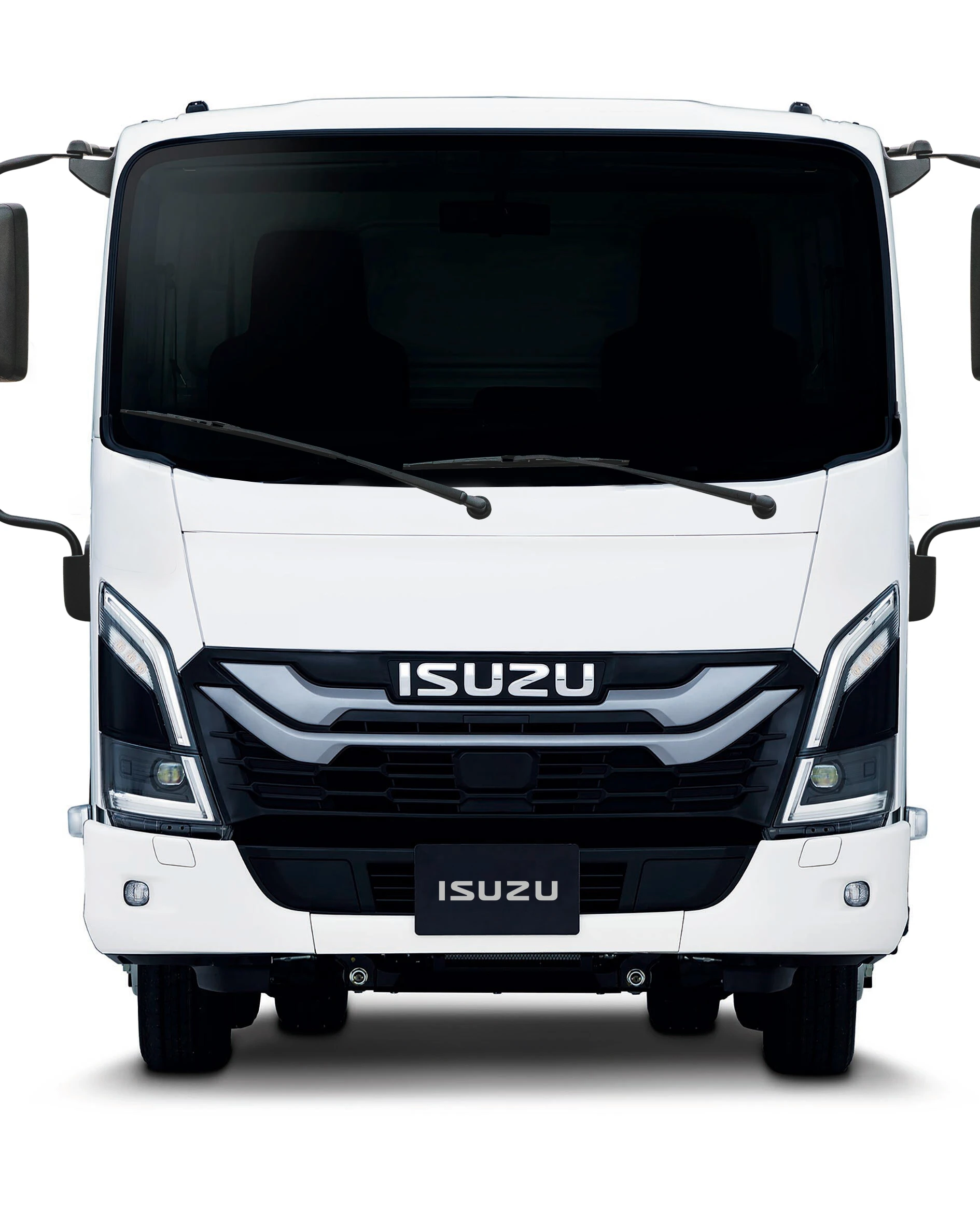 Sezione frontale moderna e distintiva. La parte superiore è realizzata in materiale resinoso, per permettere un maggiore assorbimento degli urti in caso di eventuale impatto con i pedoni.